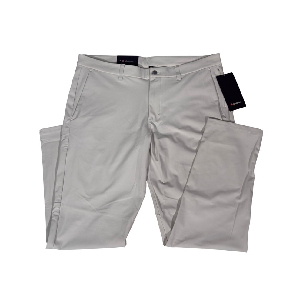 Lululemon Commission Pant Slim Mens 38x32 Bone New Warpstreme ABC Chino LM5AF2S